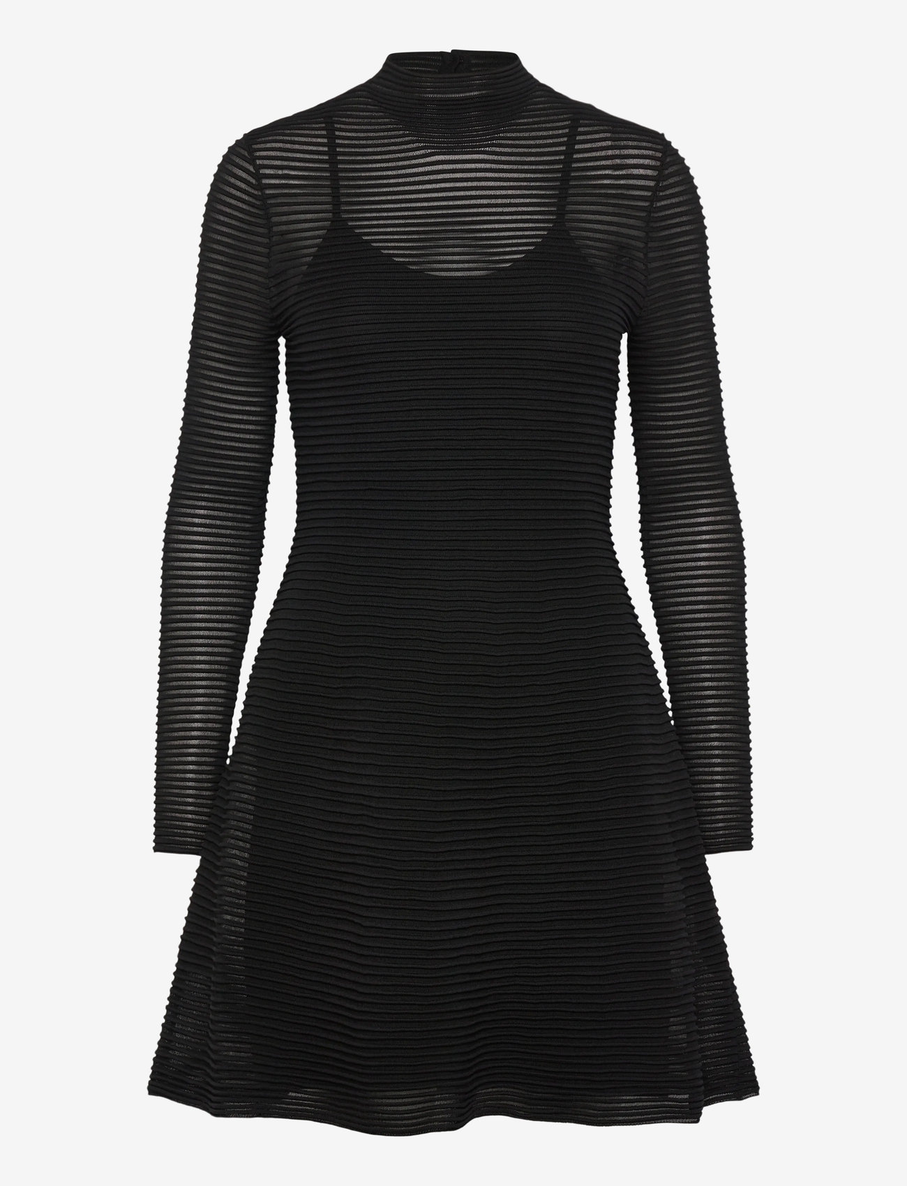 ROTATE Birger Christensen - KNITTED FLARED MINI DRESS - festklänningar - black - 1