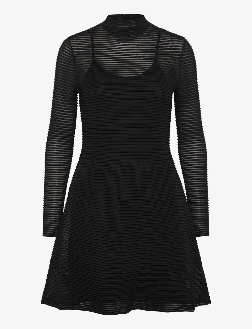 ROTATE Birger Christensen - KNITTED FLARED MINI DRESS - party dresses - black - 1
