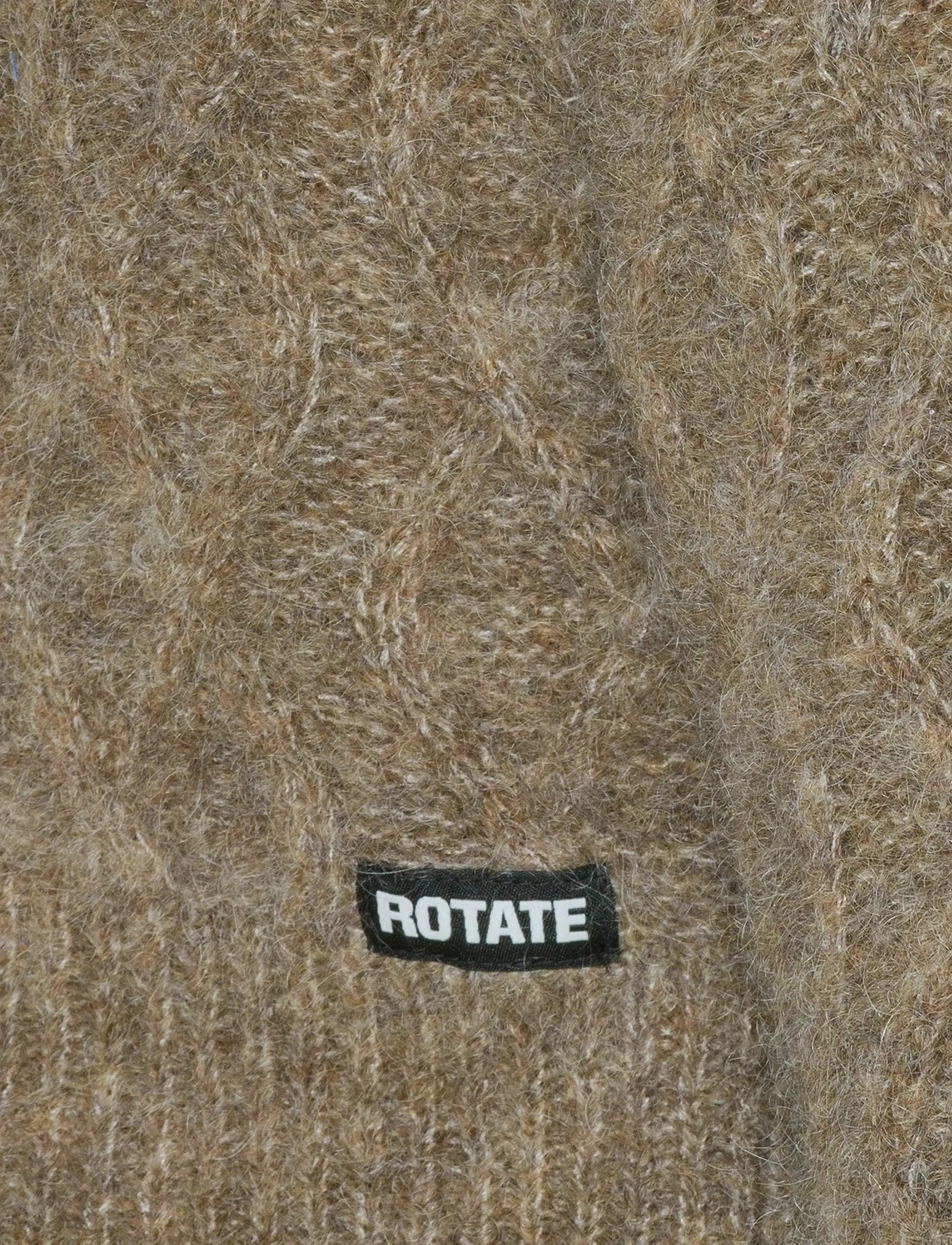ROTATE - Fluffy Knit Cardigan - cardigans - pine bark - 5