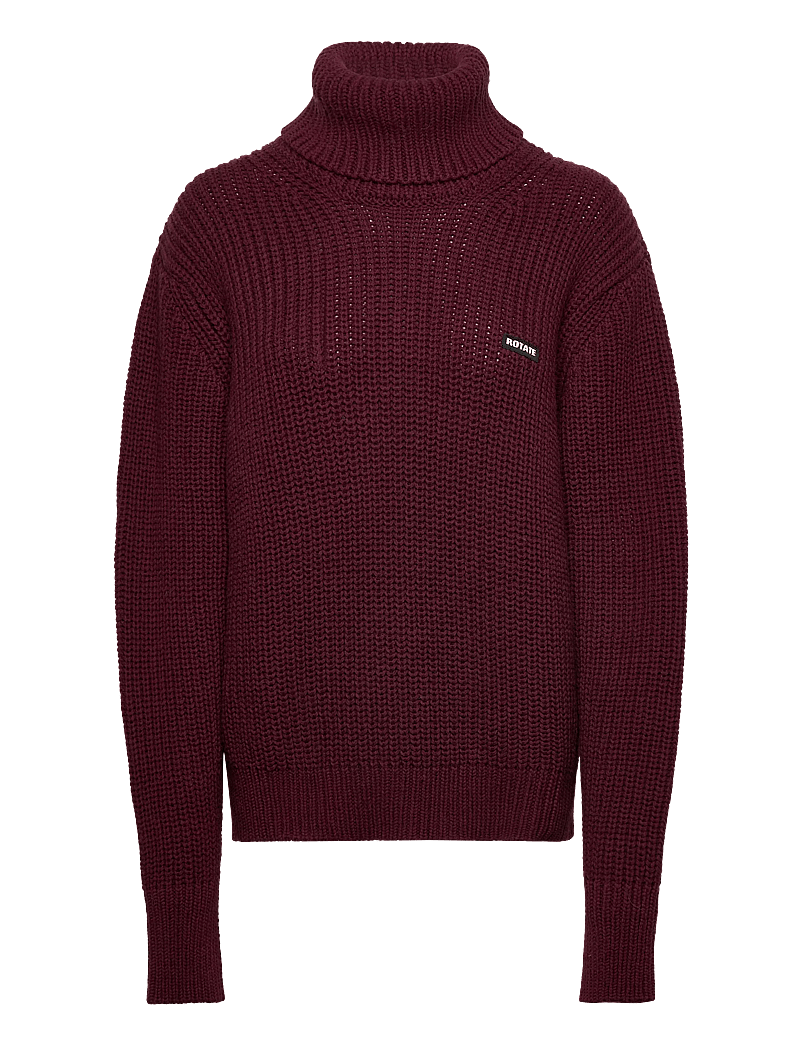 ROTATE Birger Christensen - KNIT TURTLENECK JUMPER - turtlenecks - zinfandel - 1