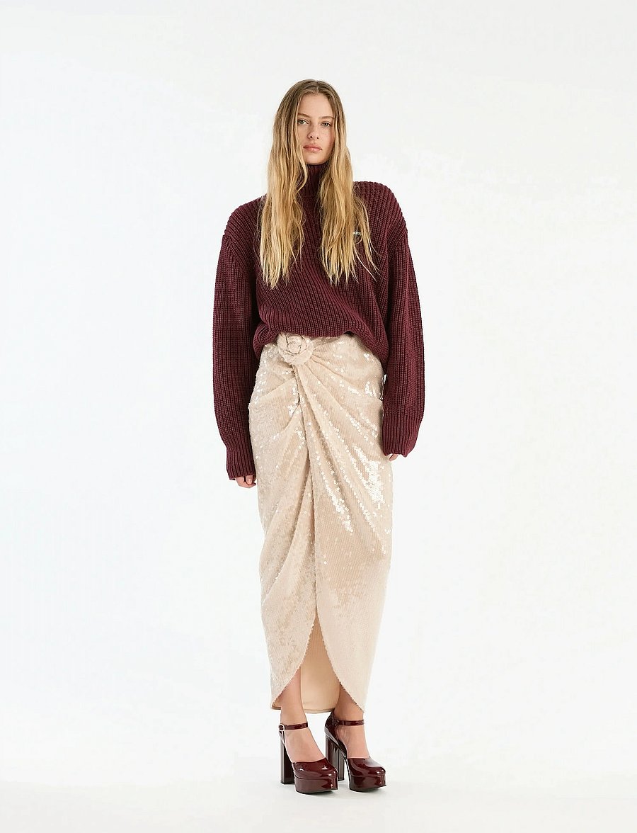 ROTATE - KNIT TURTLENECK JUMPER - turtlenecks - zinfandel - 0