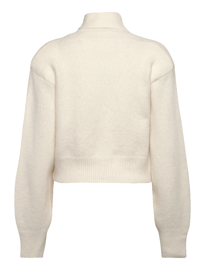 ROTATE Birger Christensen - KNIT SCARF CARDIGAN - susegamieji megztiniai - egret - 2