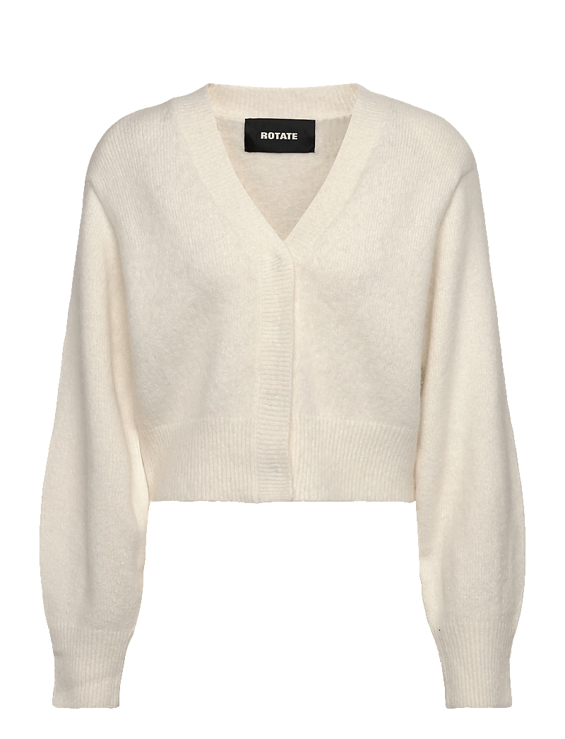 ROTATE Birger Christensen - KNIT SCARF CARDIGAN - susegamieji megztiniai - egret - 3