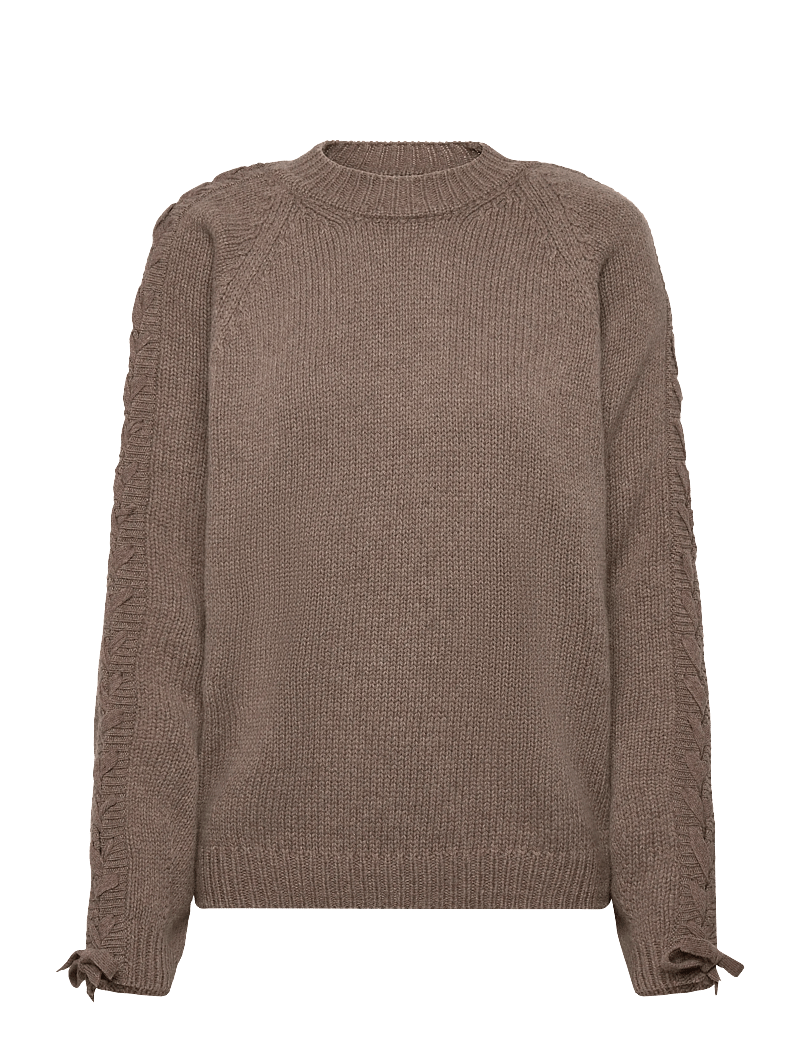 ROTATE - KNIT LACING JUMPER - cashmere - fossil - 0