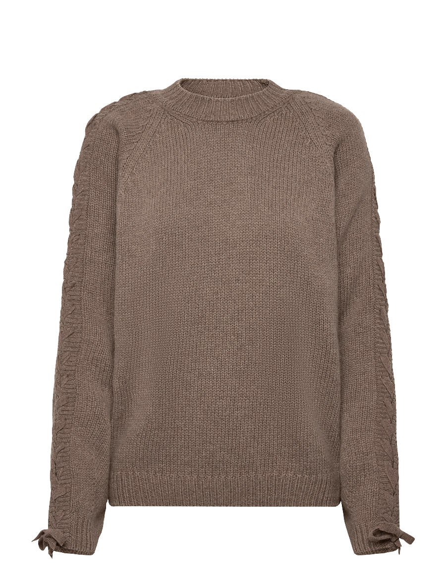 ROTATE - KNIT LACING JUMPER - kašmiir - fossil - 0