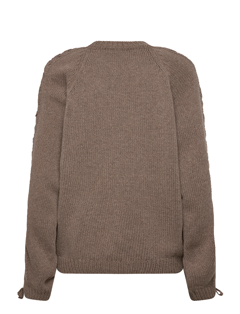 ROTATE - KNIT LACING JUMPER - cashmere - fossil - 1