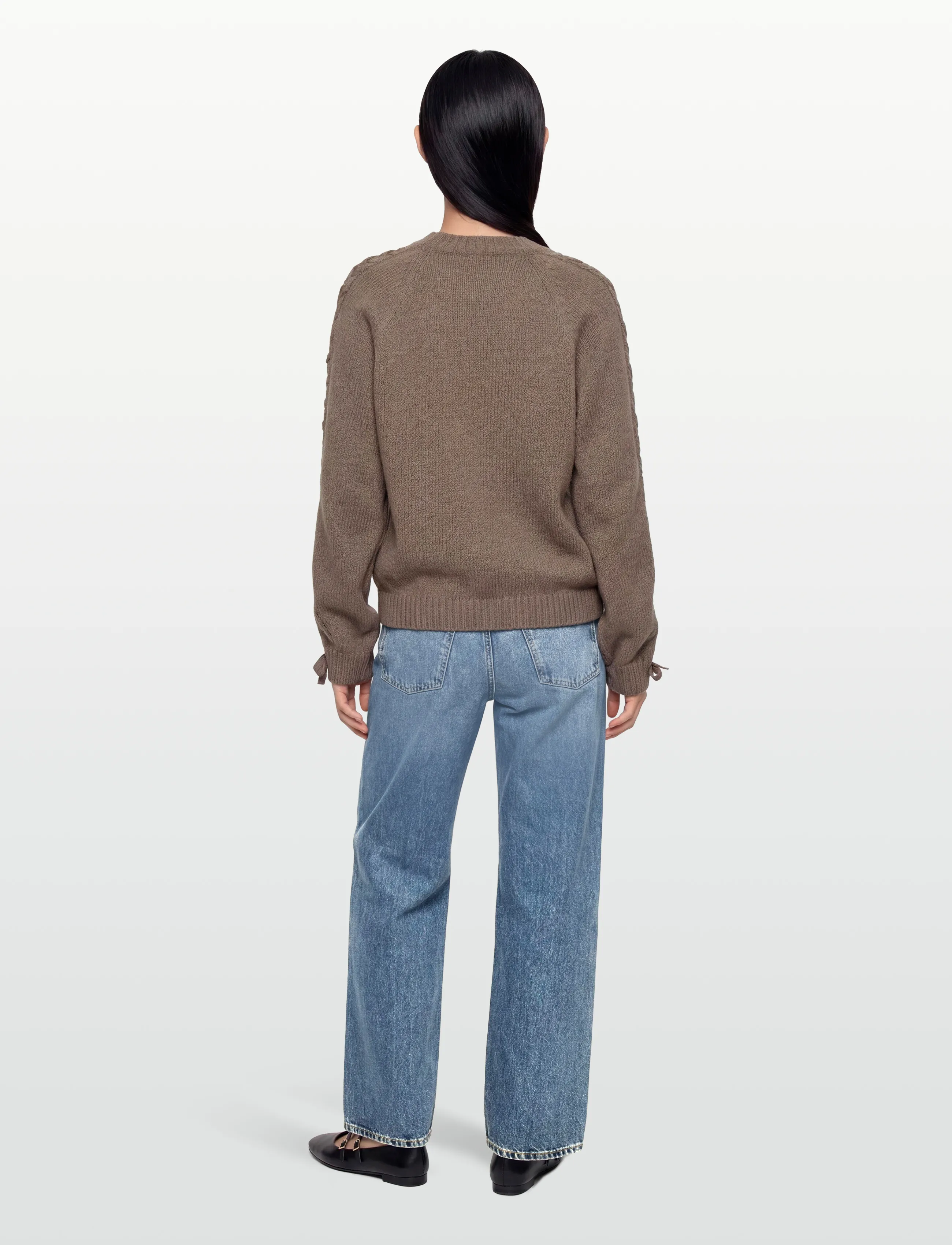 ROTATE - KNIT LACING JUMPER - kaschmir - fossil - 4