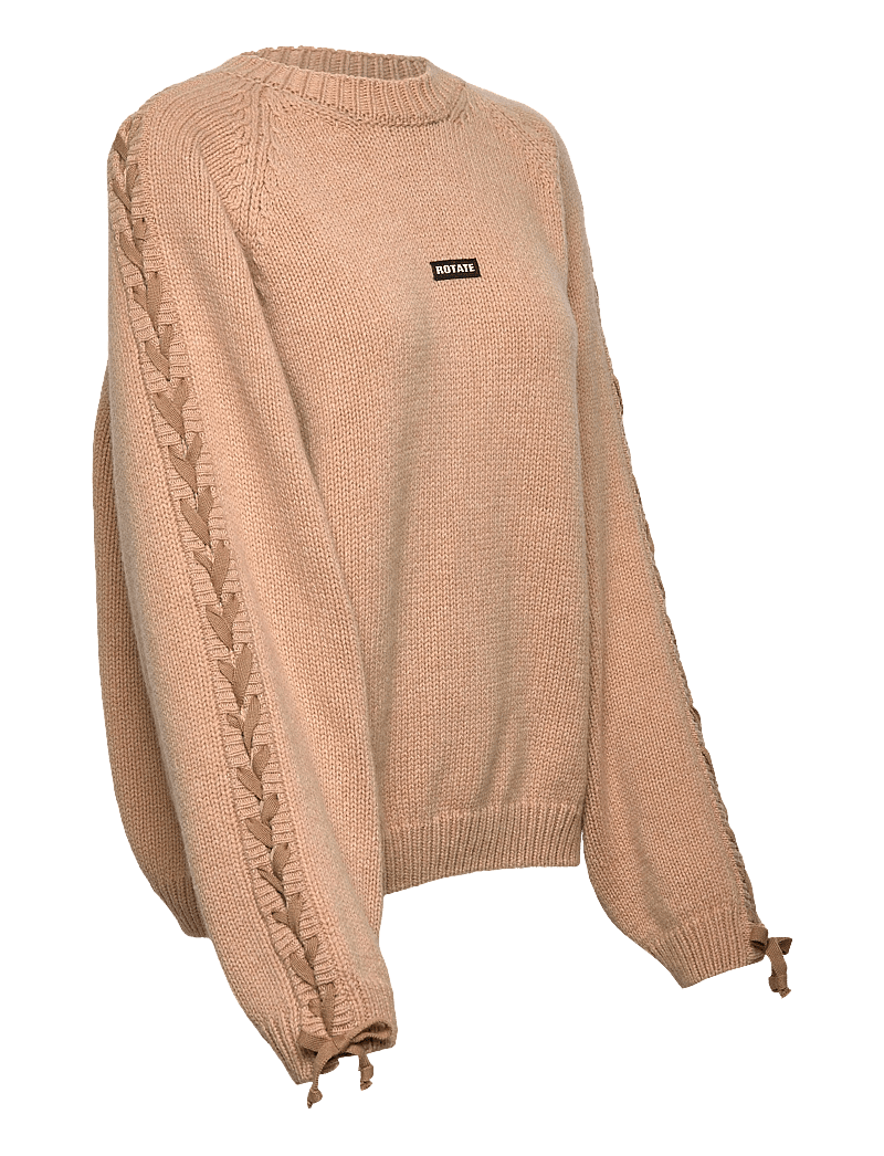 ROTATE Birger Christensen - KNIT LACING JUMPER - tröjor - nougat - 4