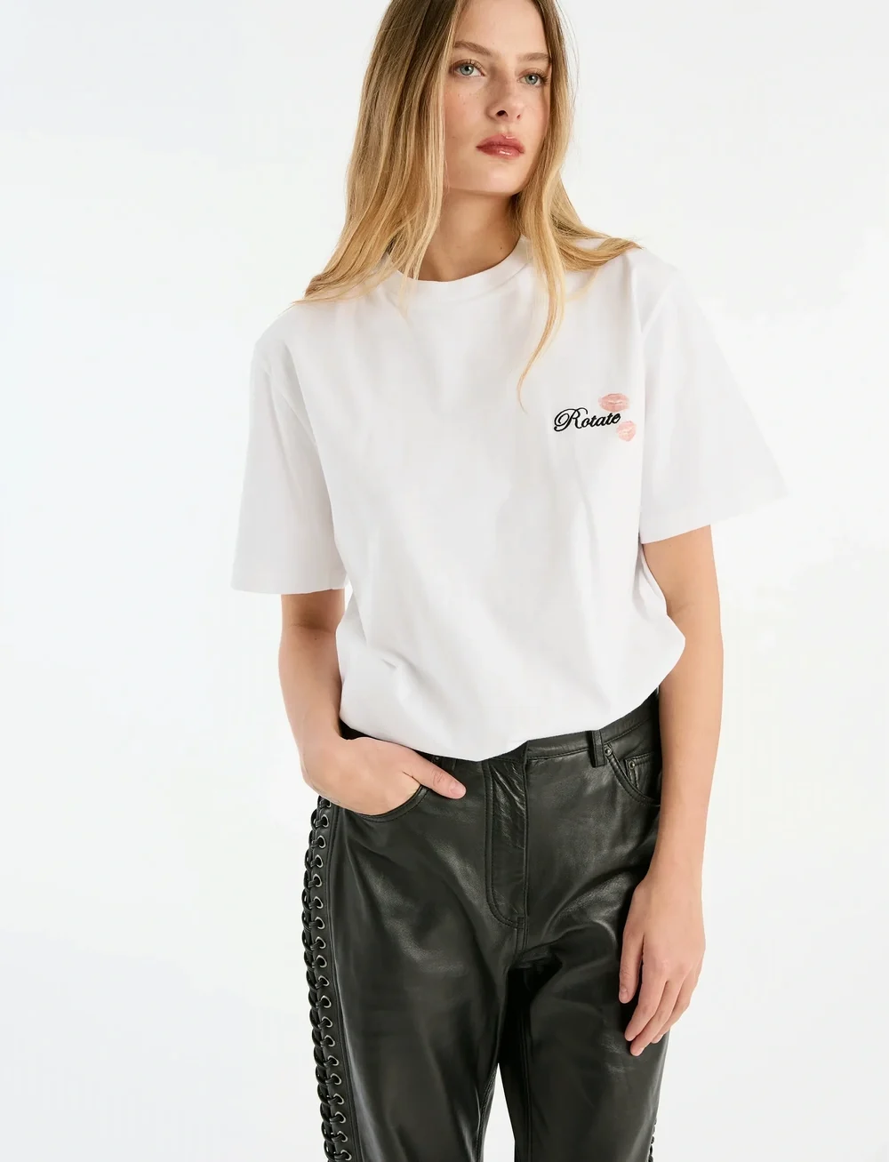 ROTATE Birger Christensen - OVERSIZED T-SHIRT - t-shirts - bright white - 0