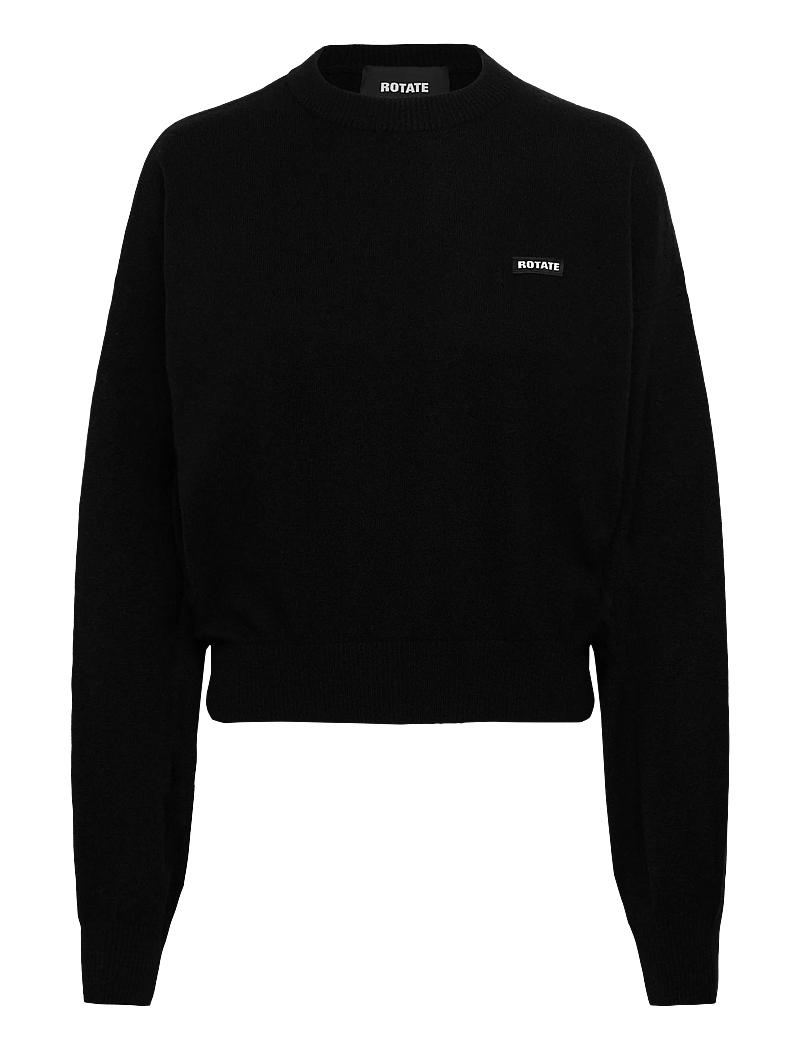 ROTATE - Basic Crewneck sweater - cashmere - black - 0