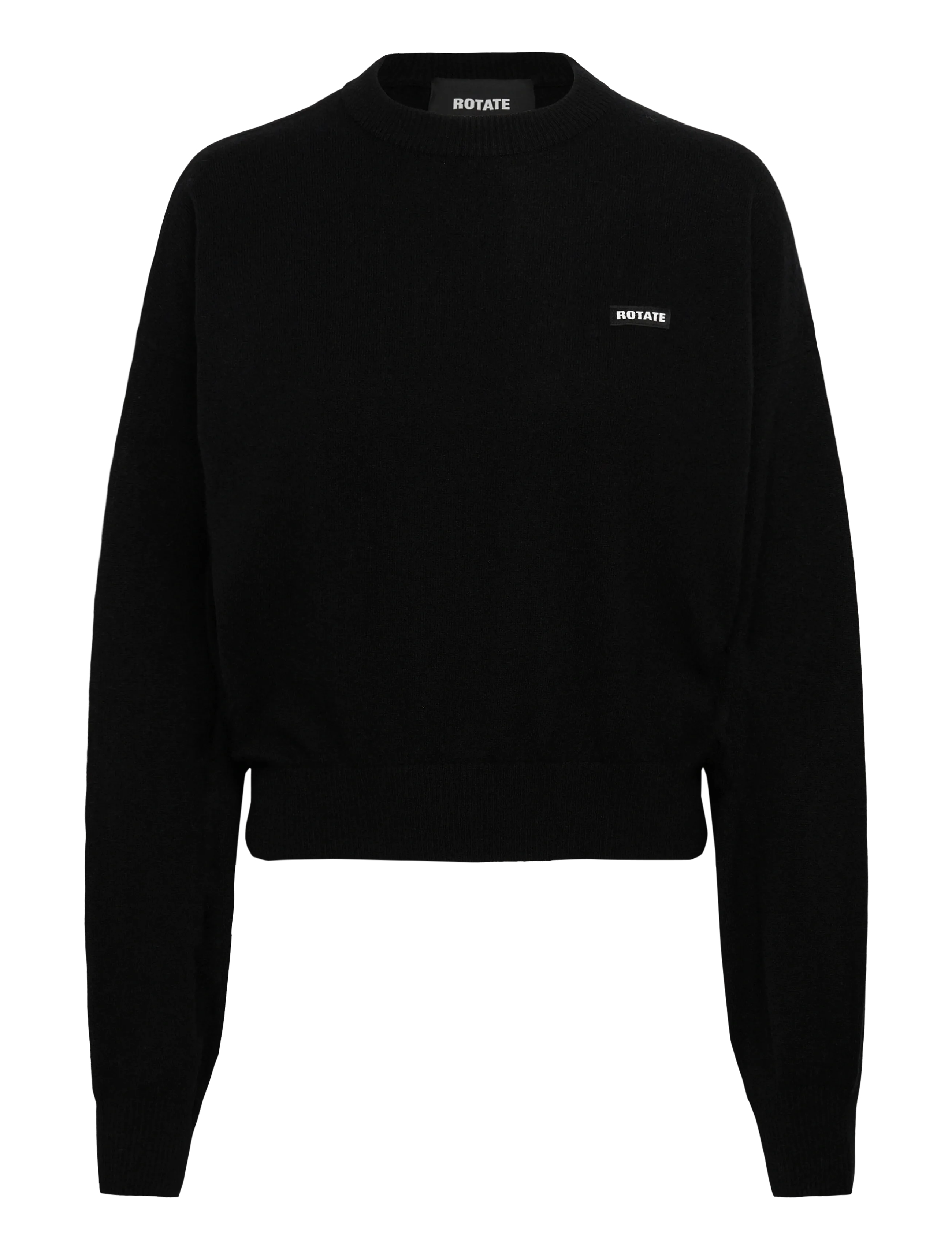 ROTATE Basic Crewneck sweater - Strik - BLACK / black