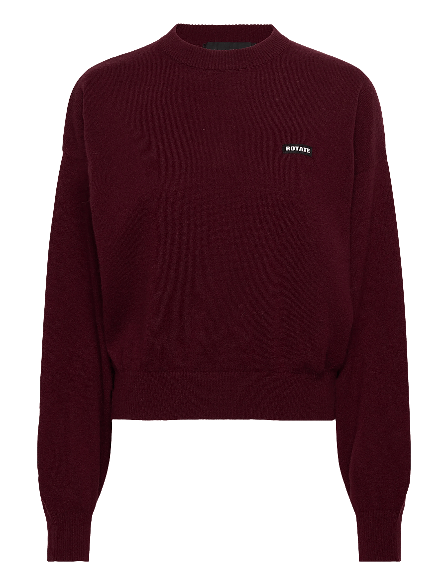 ROTATE - Basic Crewneck sweater - kašmirs - zinfandel - 1