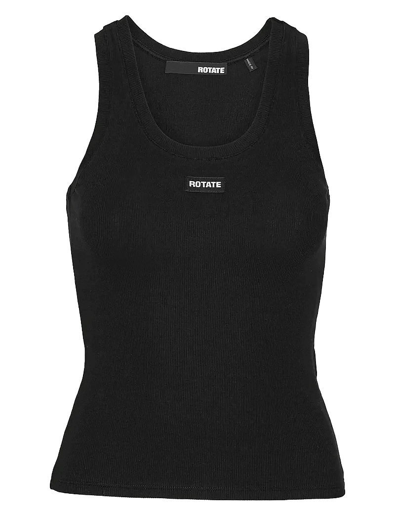ROTATE Birger Christensen - BASIC TANK TOP - linnen - black - 1
