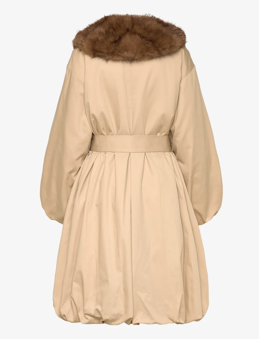 ROTATE Birger Christensen - FAUX FUR COLLAR COAT - namaak bont - cement - 2