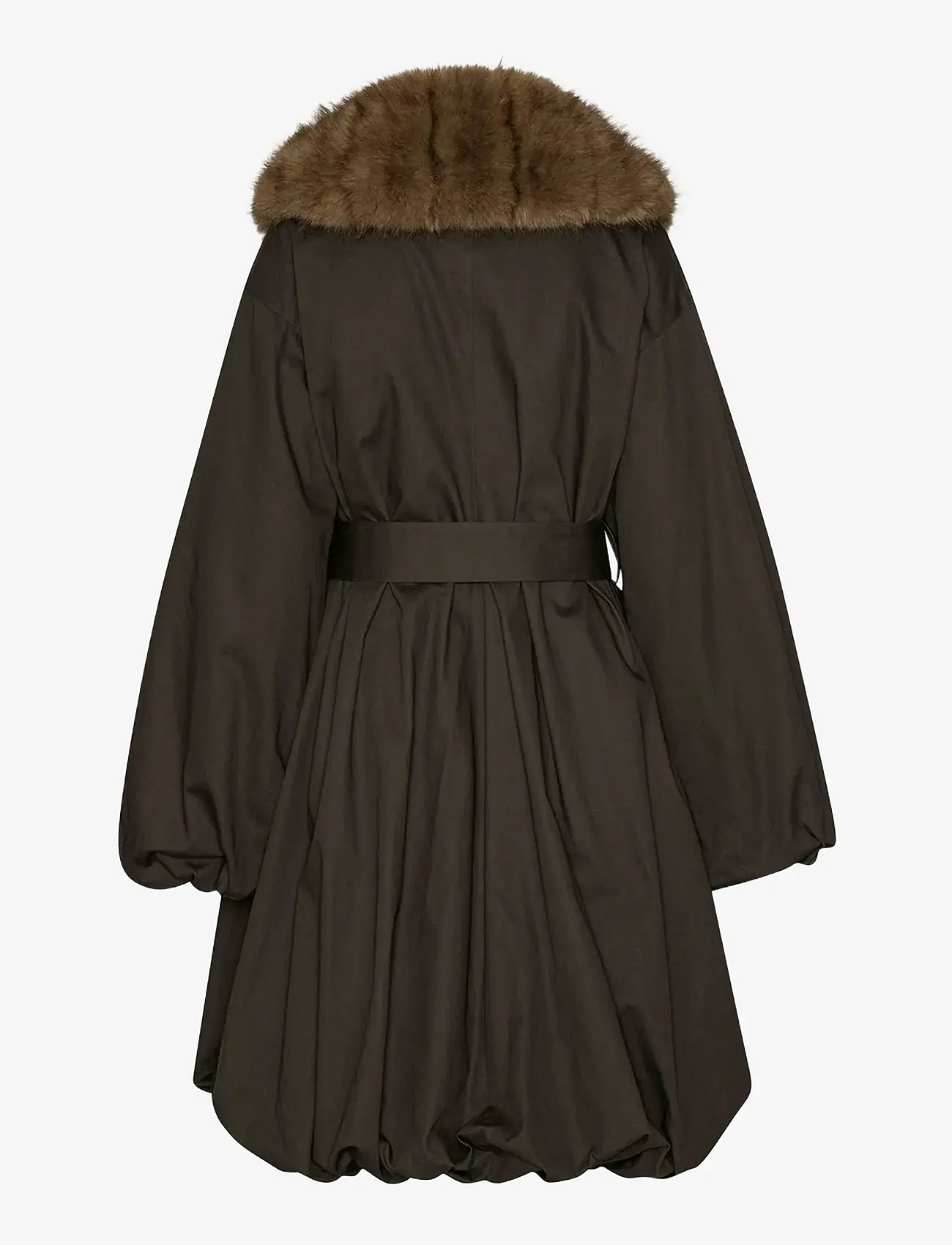 ROTATE Birger Christensen - FAUX FUR COLLAR COAT - ullkappor - espresso - 2
