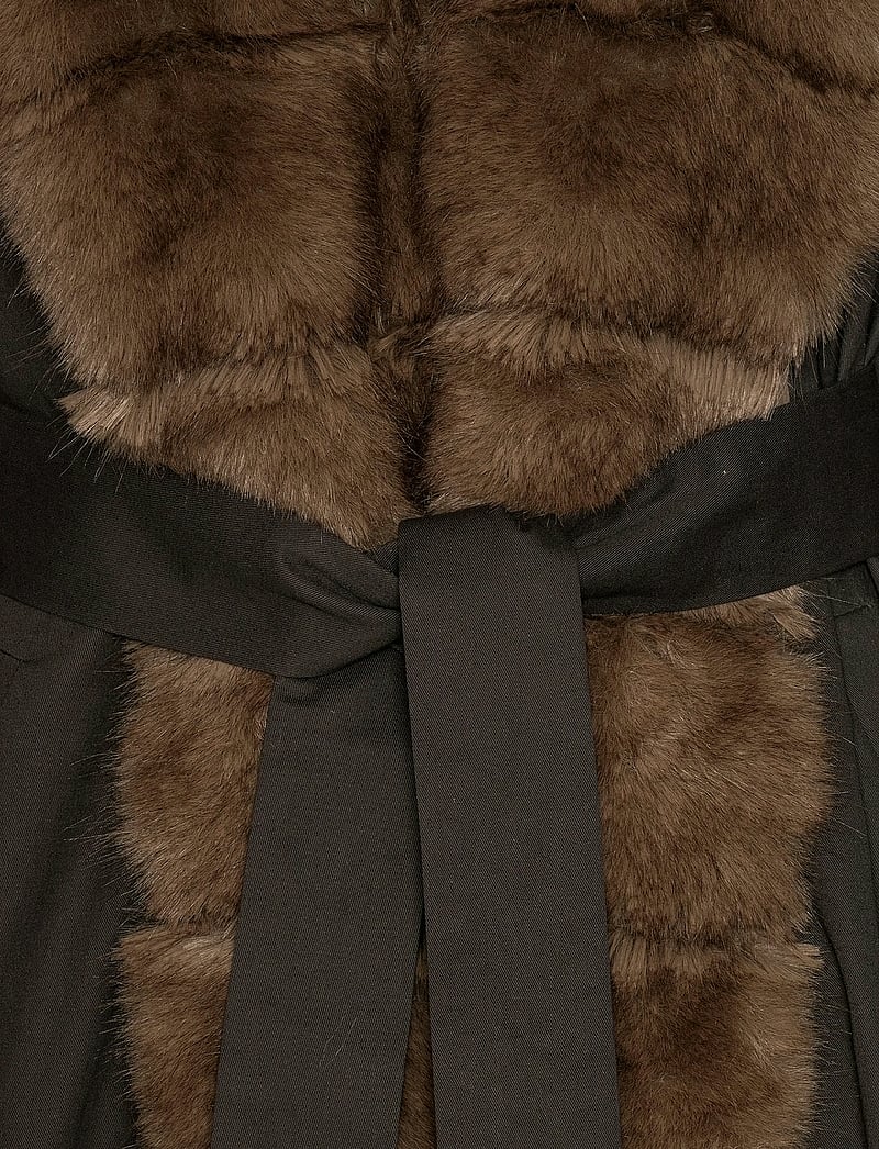 ROTATE Birger Christensen - FAUX FUR COLLAR COAT - faux fur - espresso - 5