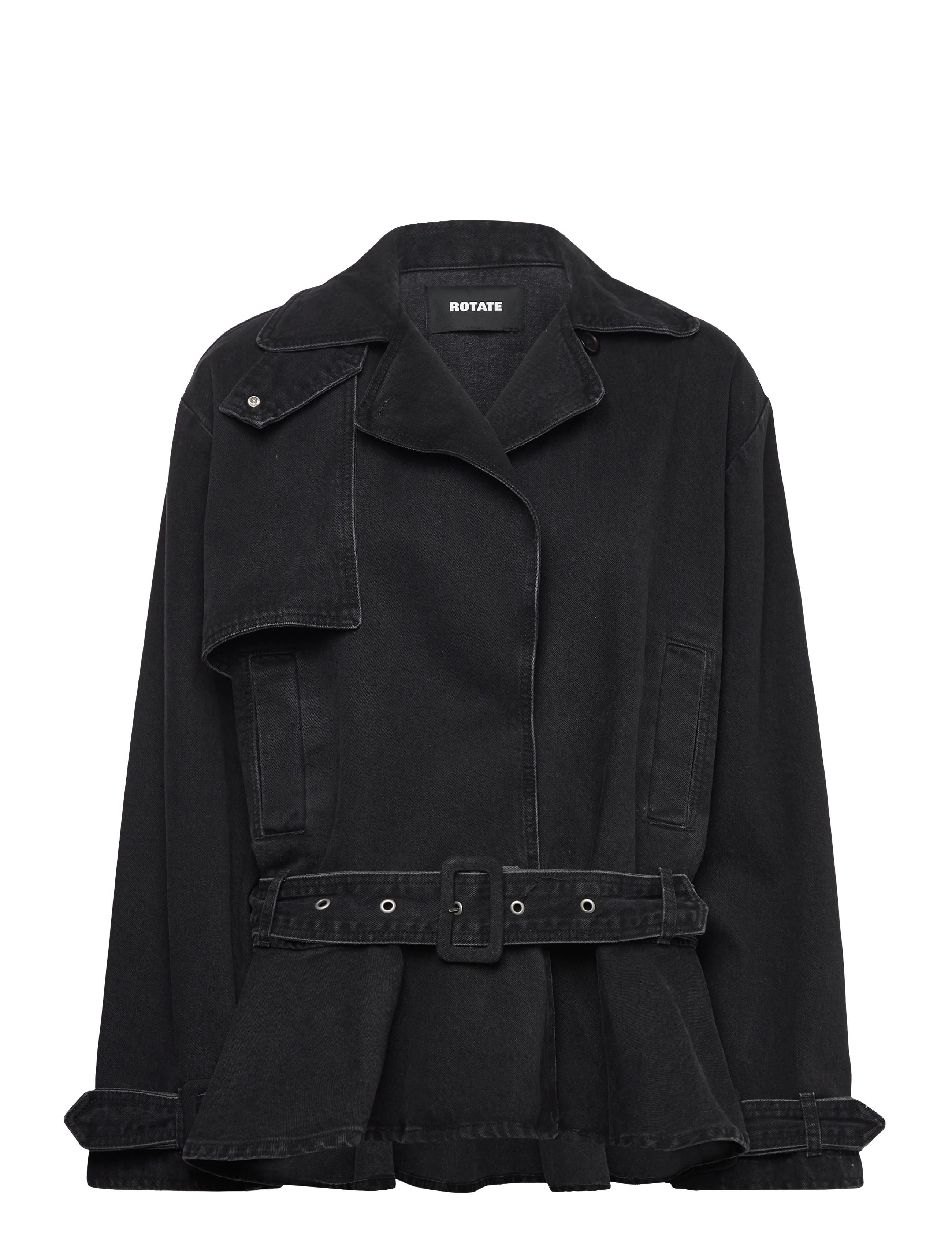 DENIM BIKER JACKET - BLACK DENIM