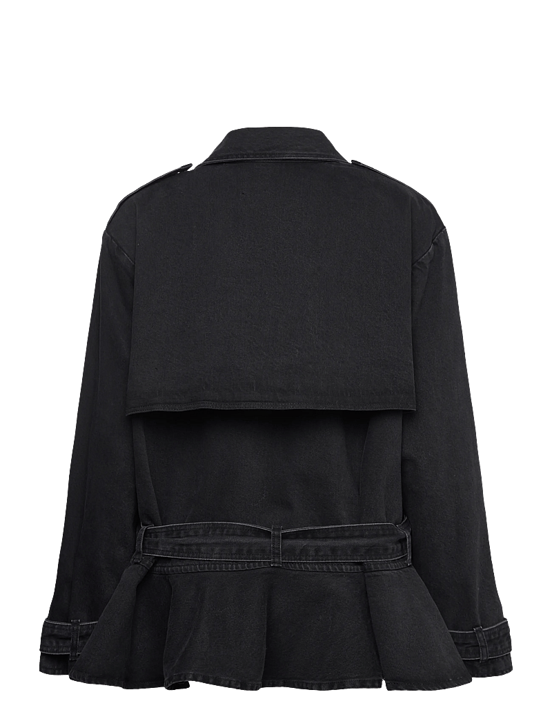 ROTATE Birger Christensen - DENIM BIKER JACKET - jeansjackor - black denim - 2