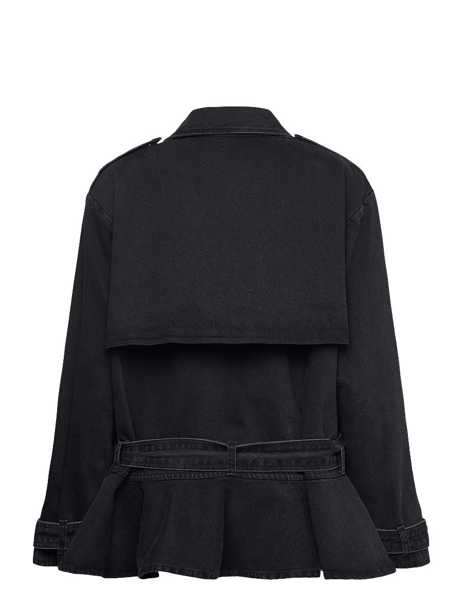 ROTATE - DENIM BIKER JACKET - vårjakker - black denim - 2