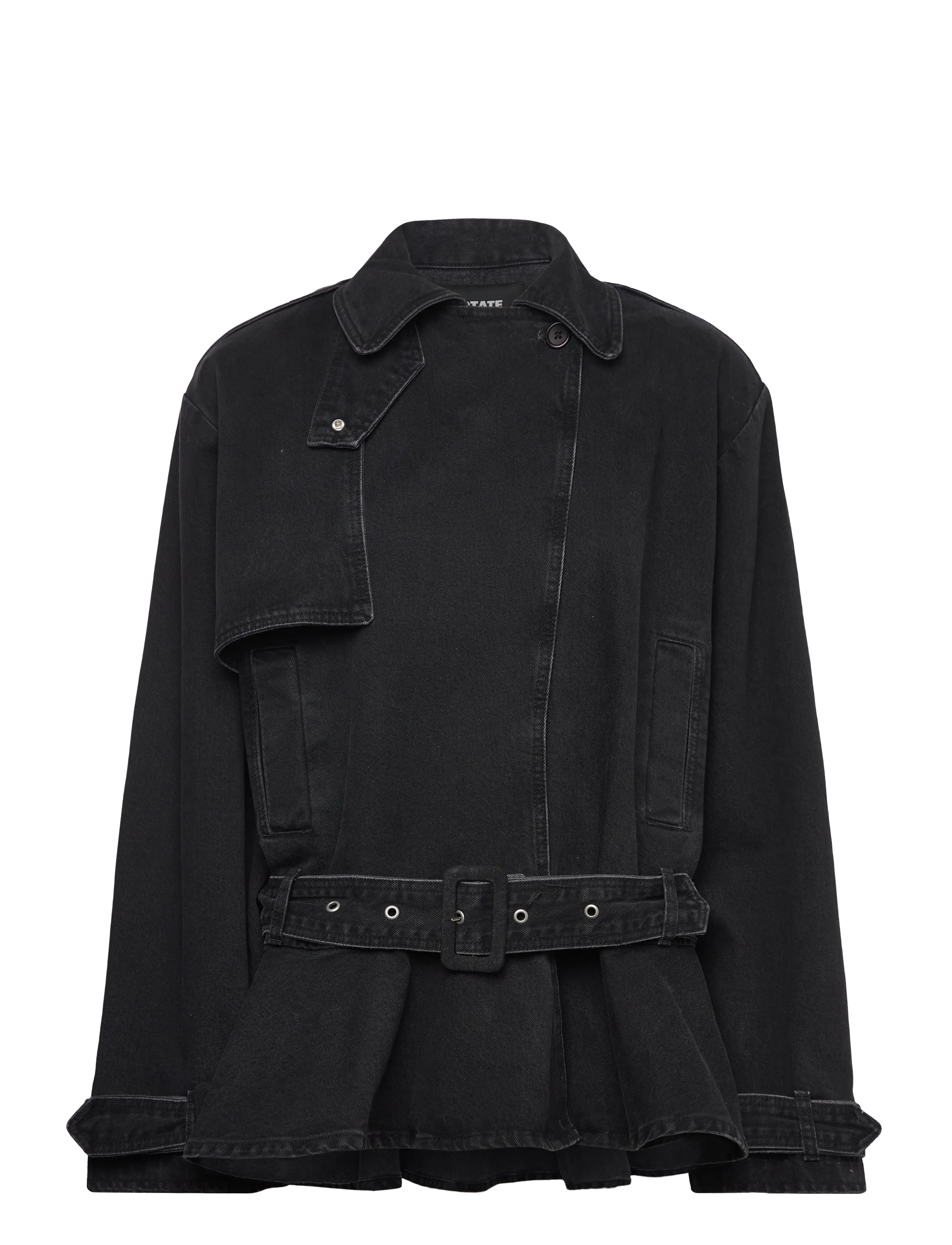ROTATE - DENIM BIKER JACKET - vårjakker - black denim - 3