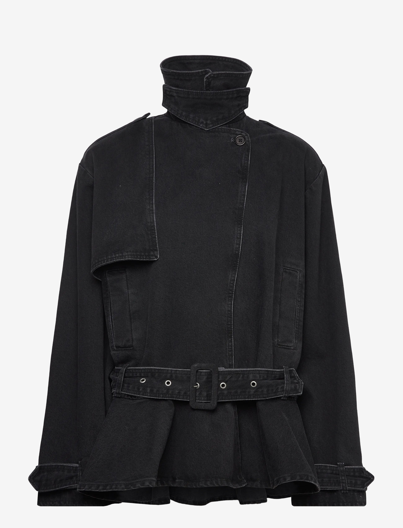 ROTATE Birger Christensen - DENIM BIKER JACKET - denimjakker - black denim - 4