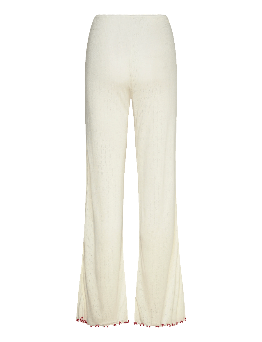 ROTATE - POINTELLE LOW LEGGINGS - schlaghose - bright white - 1