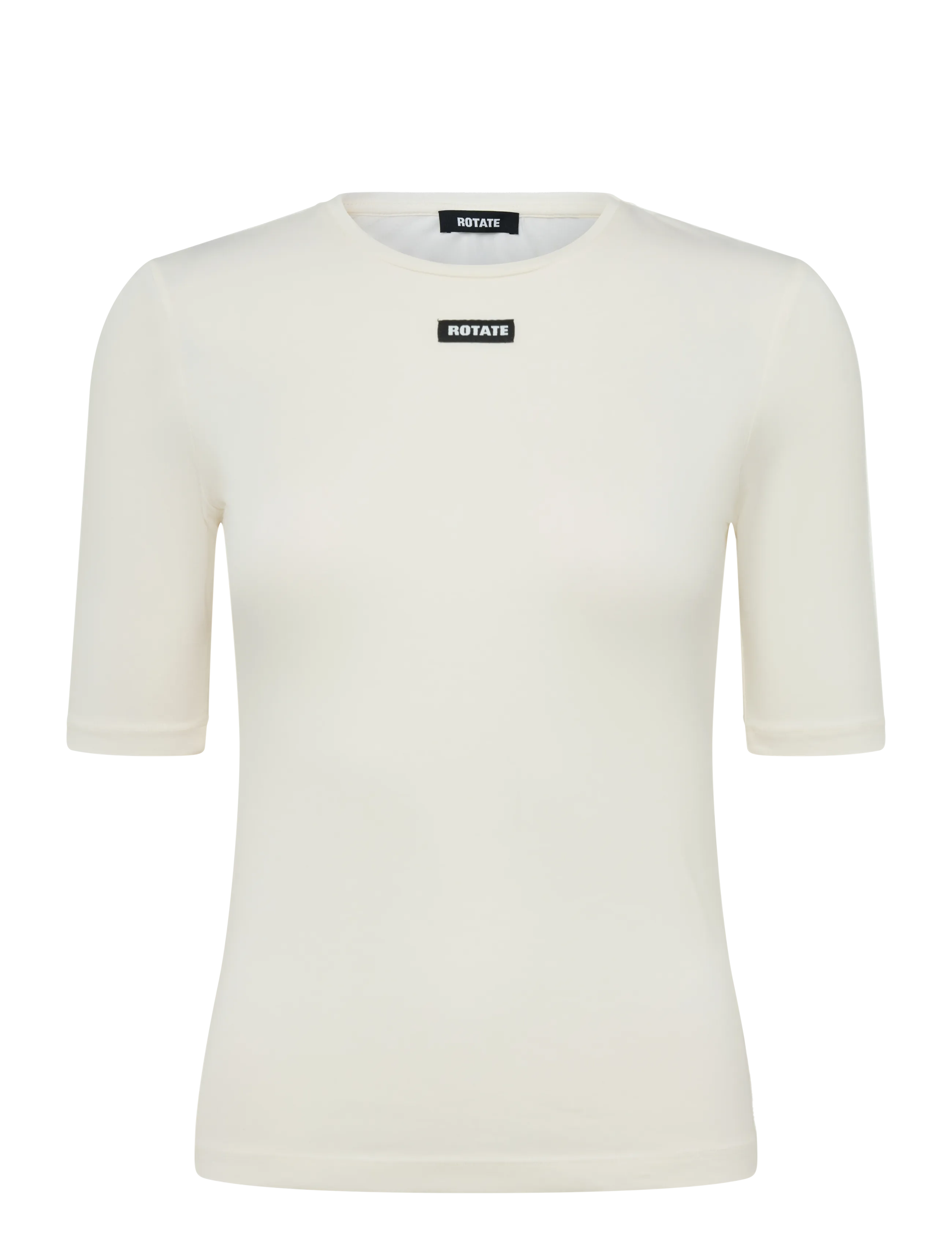 ROTATE SHORT SLEEVE T-SHIRT - T-Shirts & Tops - EGRET / cream