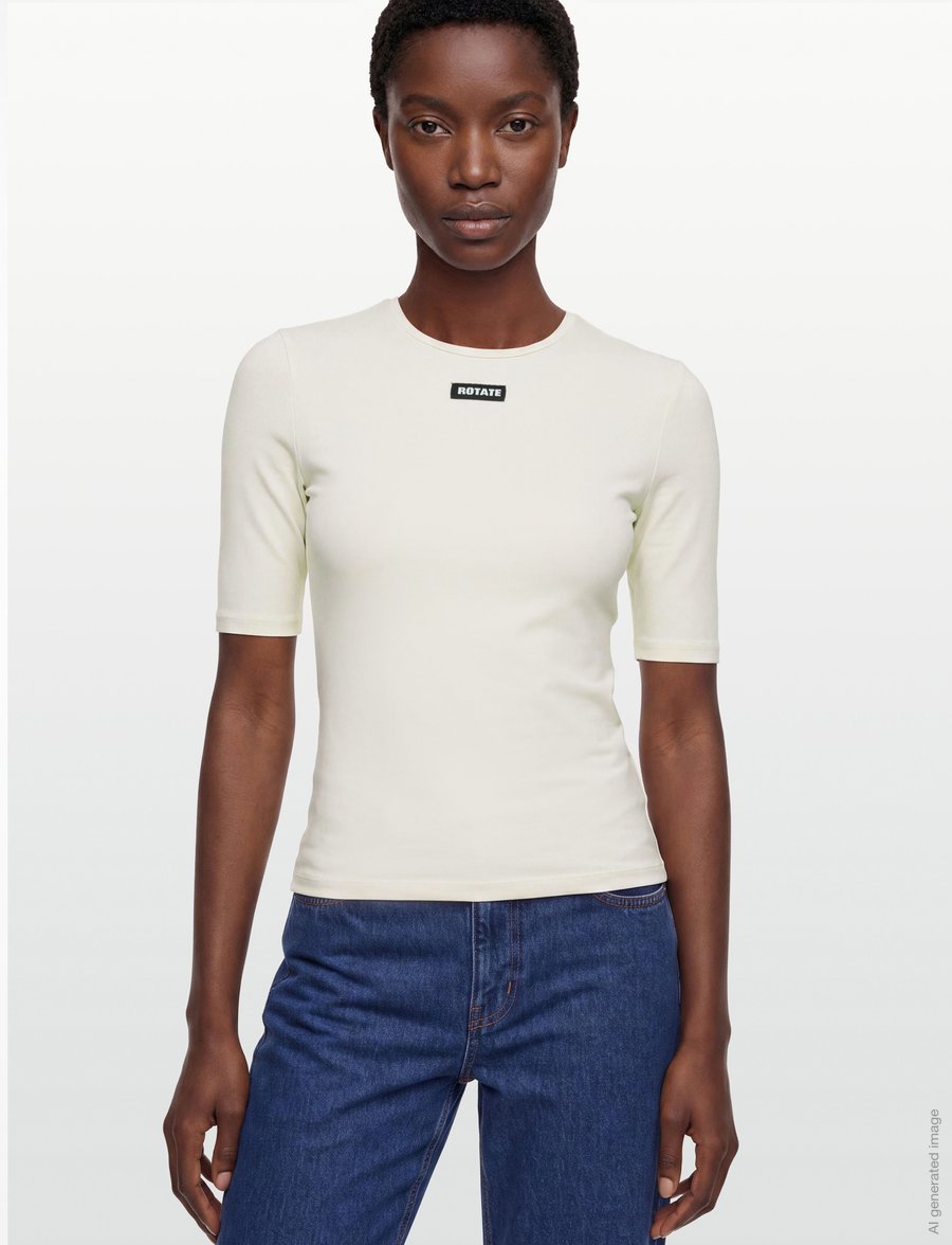 ROTATE - SHORT SLEEVE T-SHIRT - t-shirts - egret - 3