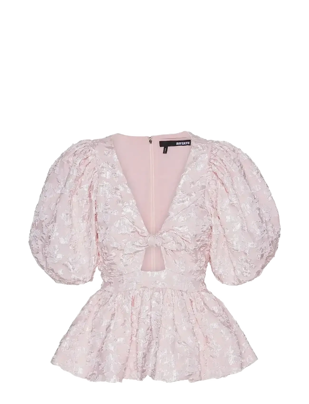 ROTATE JACQUARD PUFF SLEEVE TOP - ROTATE Birger Christensen - BALLERINA / pink/rose