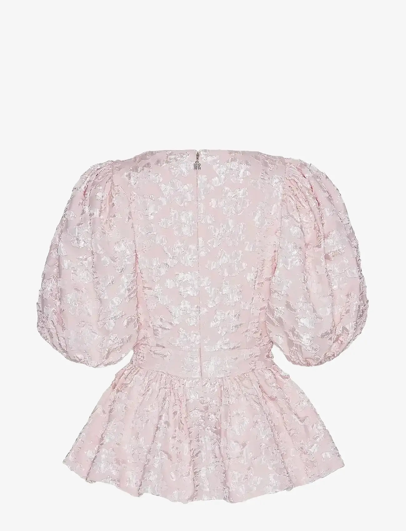 ROTATE Birger Christensen - JACQUARD PUFF SLEEVE TOP - kortærmede bluser - ballerina - 2