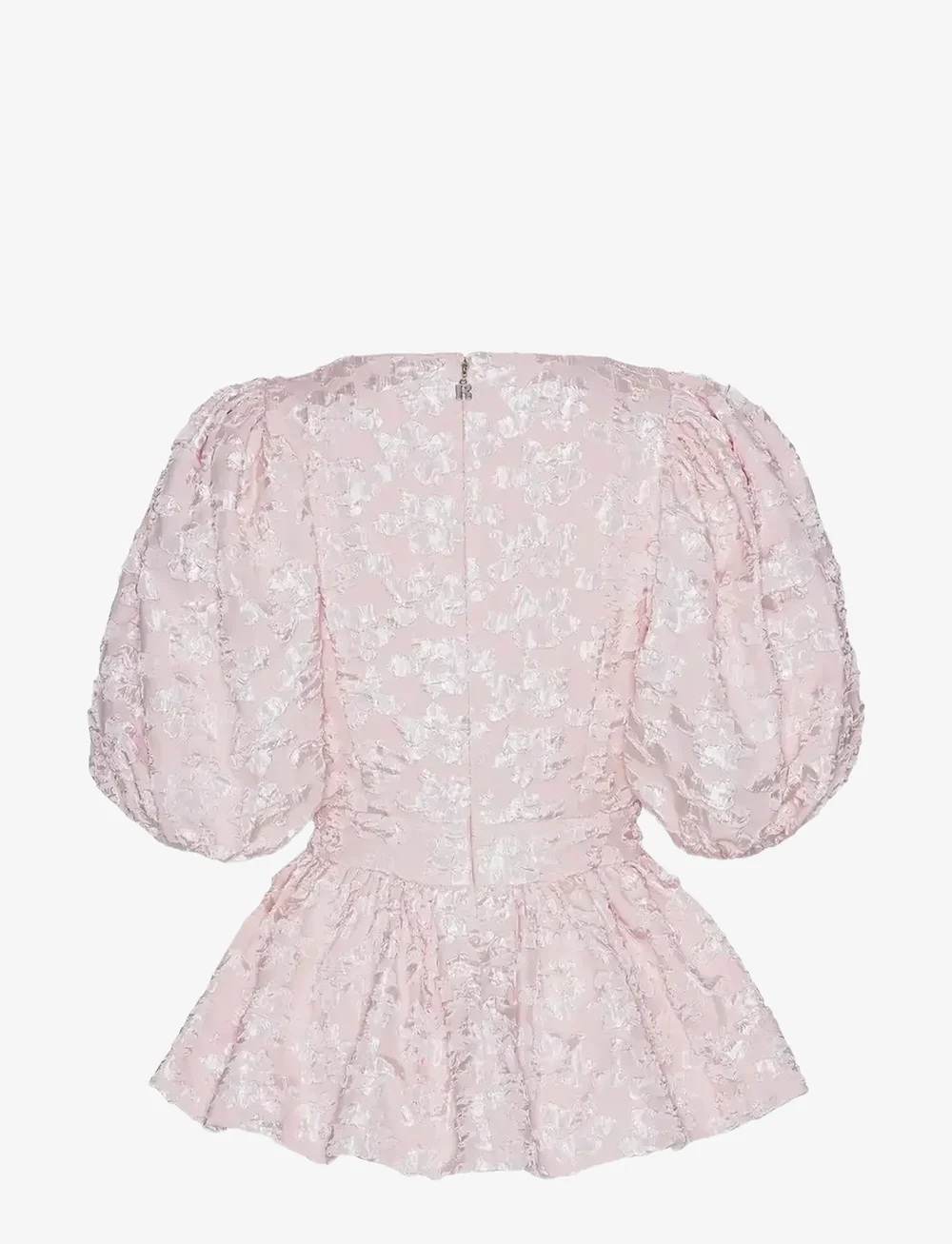 ROTATE Birger Christensen - JACQUARD PUFF SLEEVE TOP - kortærmede bluser - ballerina - 2