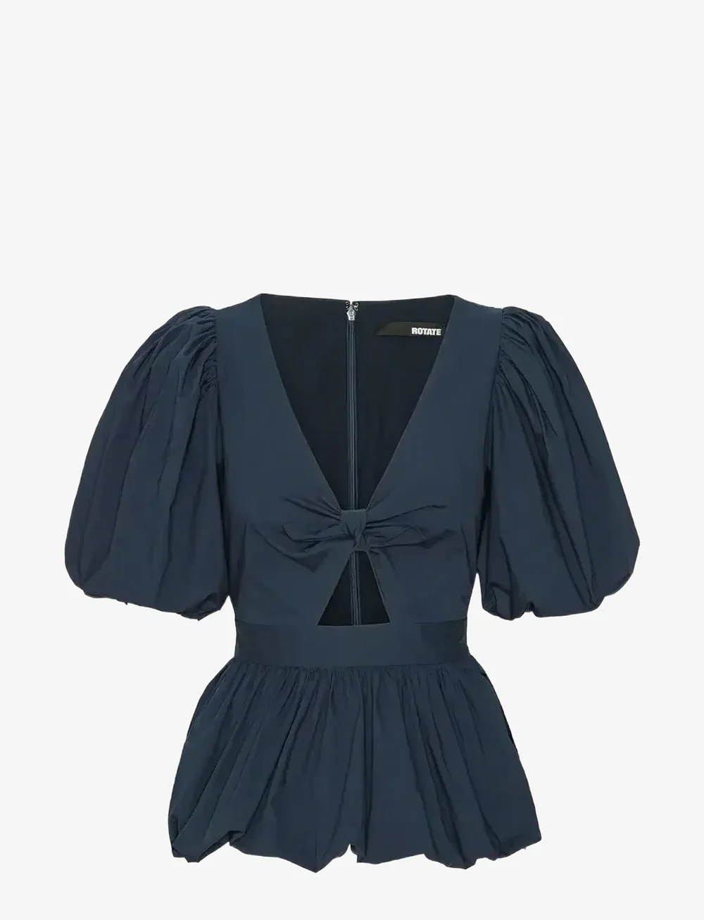 ROTATE Birger Christensen - PUFF SLEEVE BUBBLE TOP - kortærmede bluser - navy blazer - 1