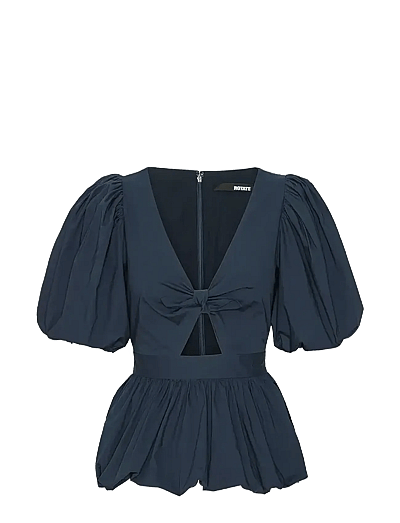 Puff Sleeve Bubble Top - KortæRmede Bluser