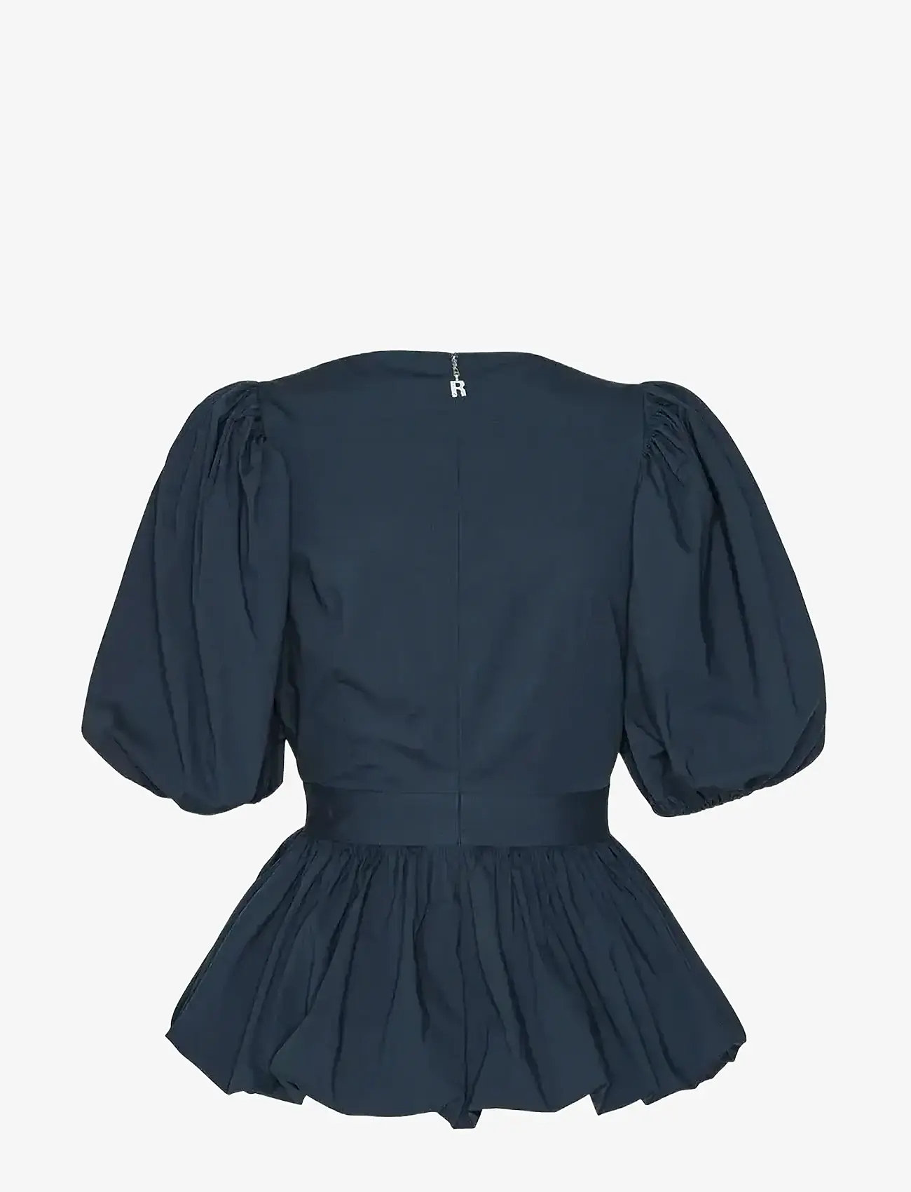 ROTATE Birger Christensen - PUFF SLEEVE BUBBLE TOP - lühikeste varrukatega pluusid - navy blazer - 2