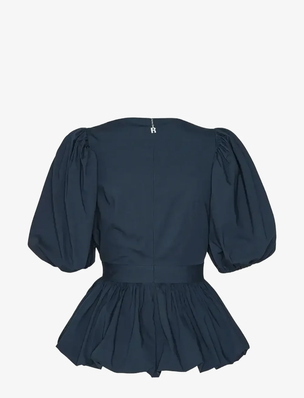 ROTATE Birger Christensen - PUFF SLEEVE BUBBLE TOP - kortærmede bluser - navy blazer - 2
