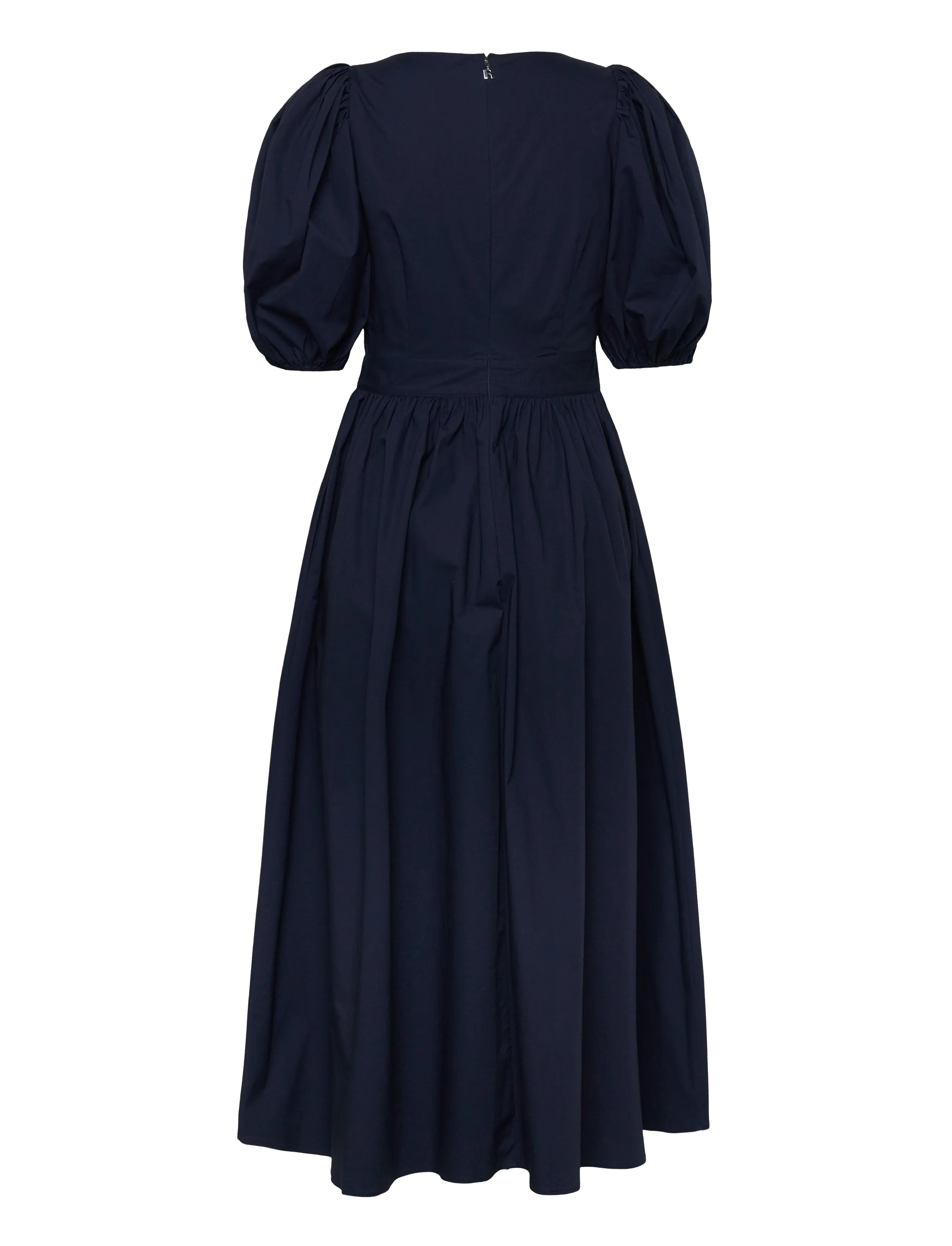 ROTATE - PUFF SLEEVE MIDI DRESS - navy blazer - 1