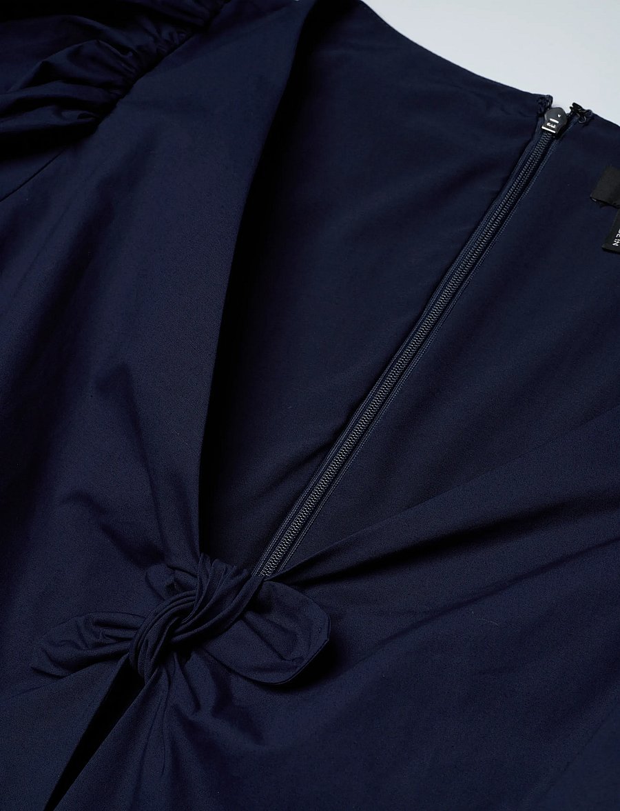 ROTATE - PUFF SLEEVE MIDI DRESS - navy blazer - 2