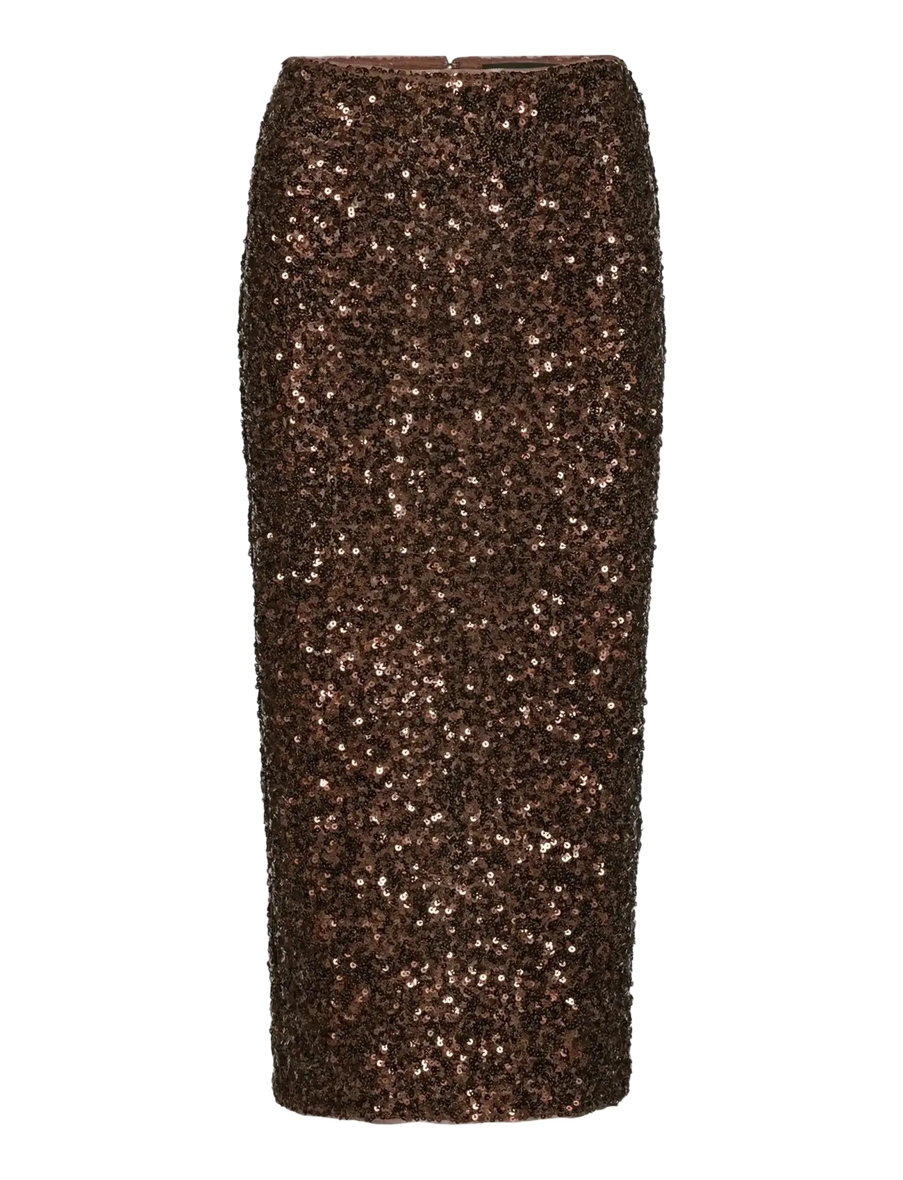 SEQUIN PENCIL SKIRT - CHICORY COFFEE