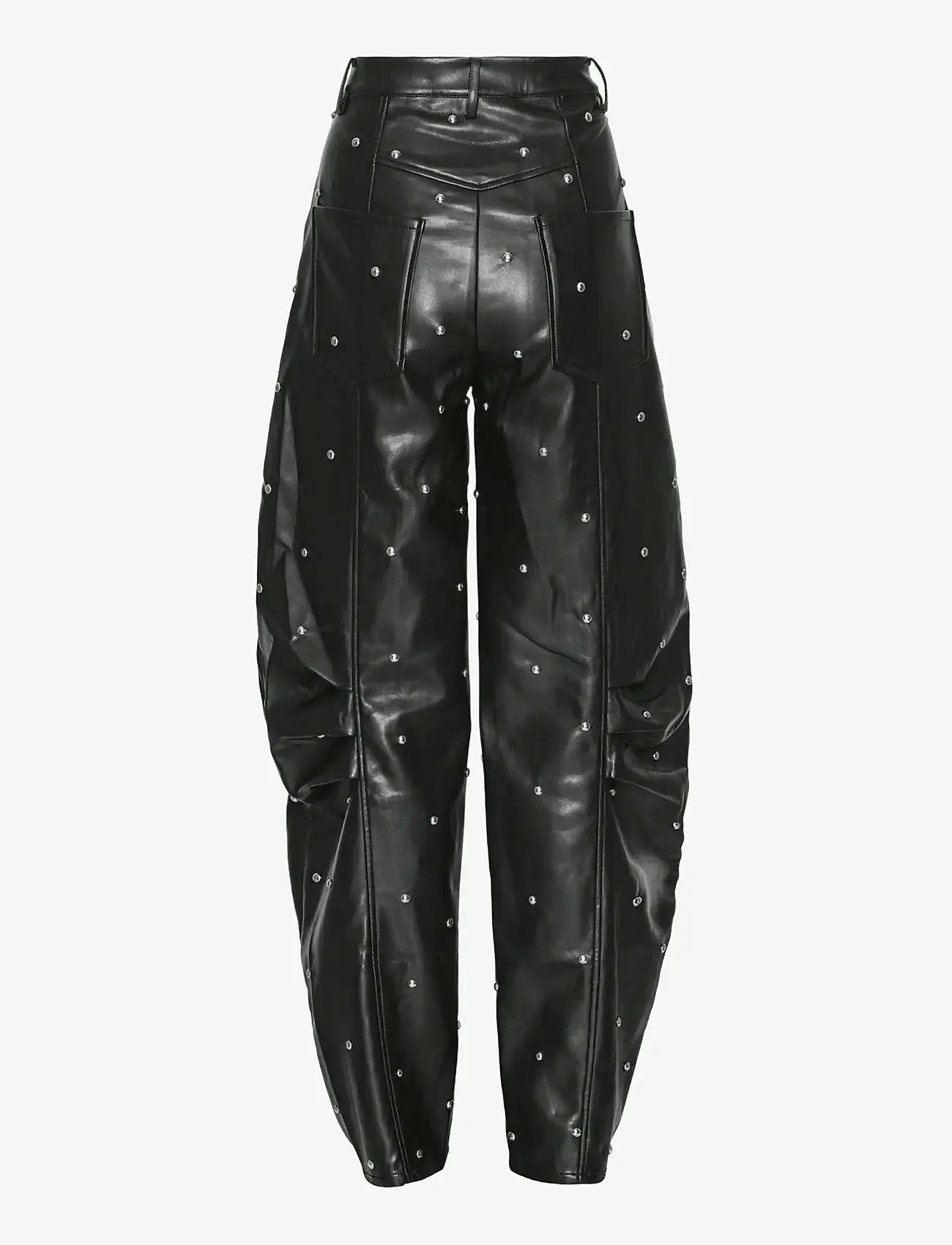 ROTATE Birger Christensen - STUDED CARGO PANTS - barrelbyxor - black - 2