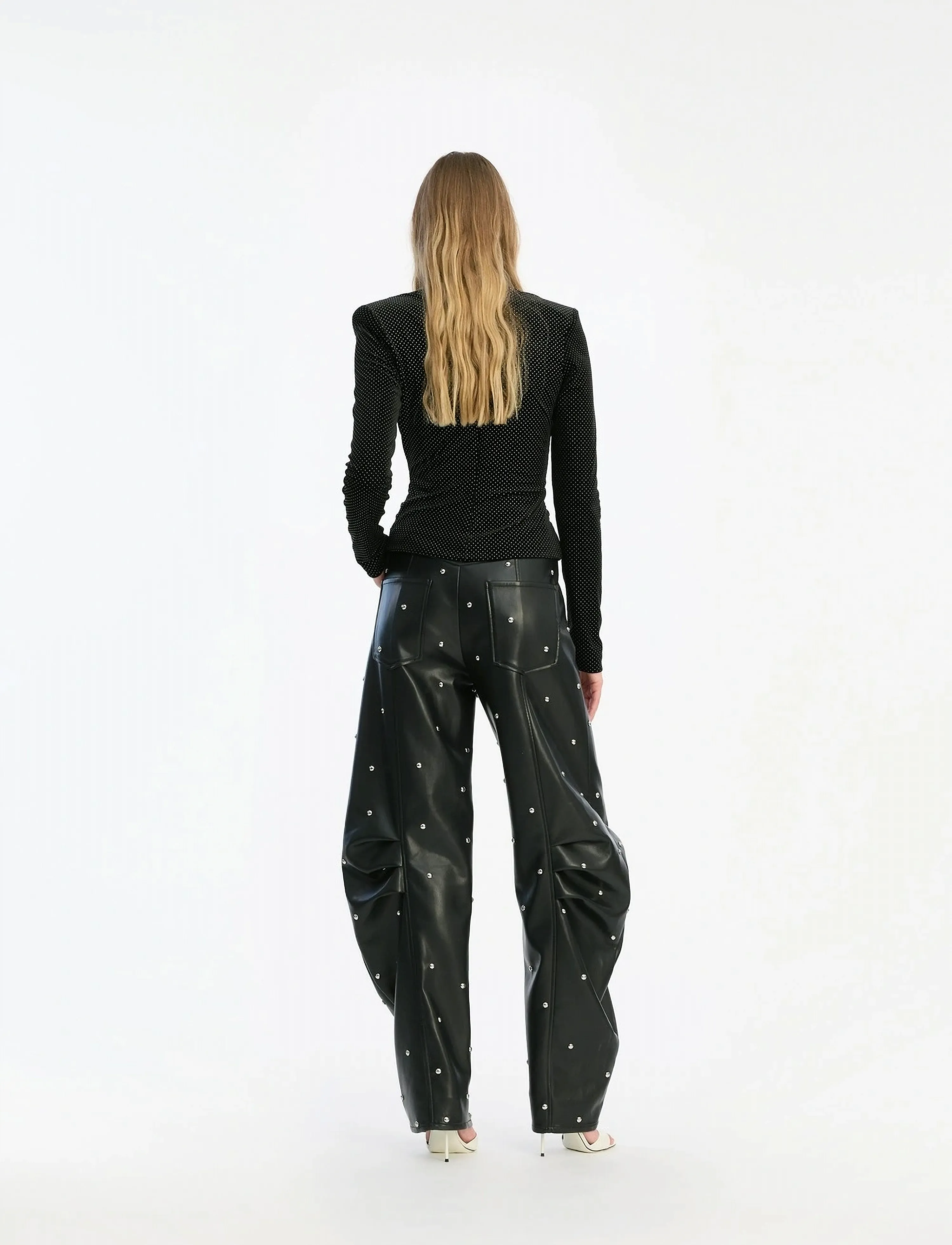 ROTATE - STUDED CARGO PANTS - hosen - black - 3