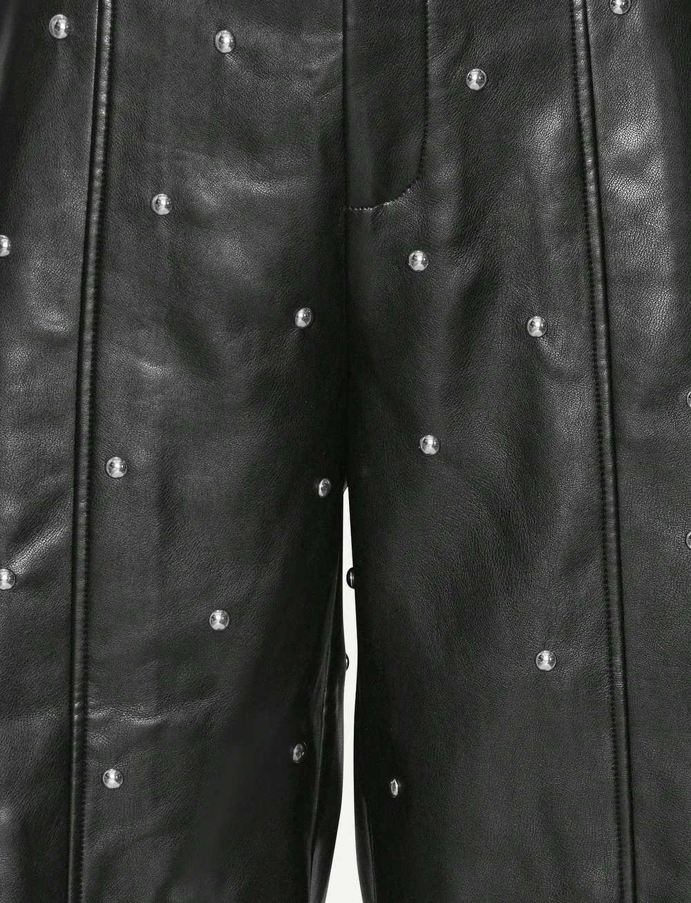 ROTATE Birger Christensen - STUDED CARGO PANTS - leren broeken - black - 5