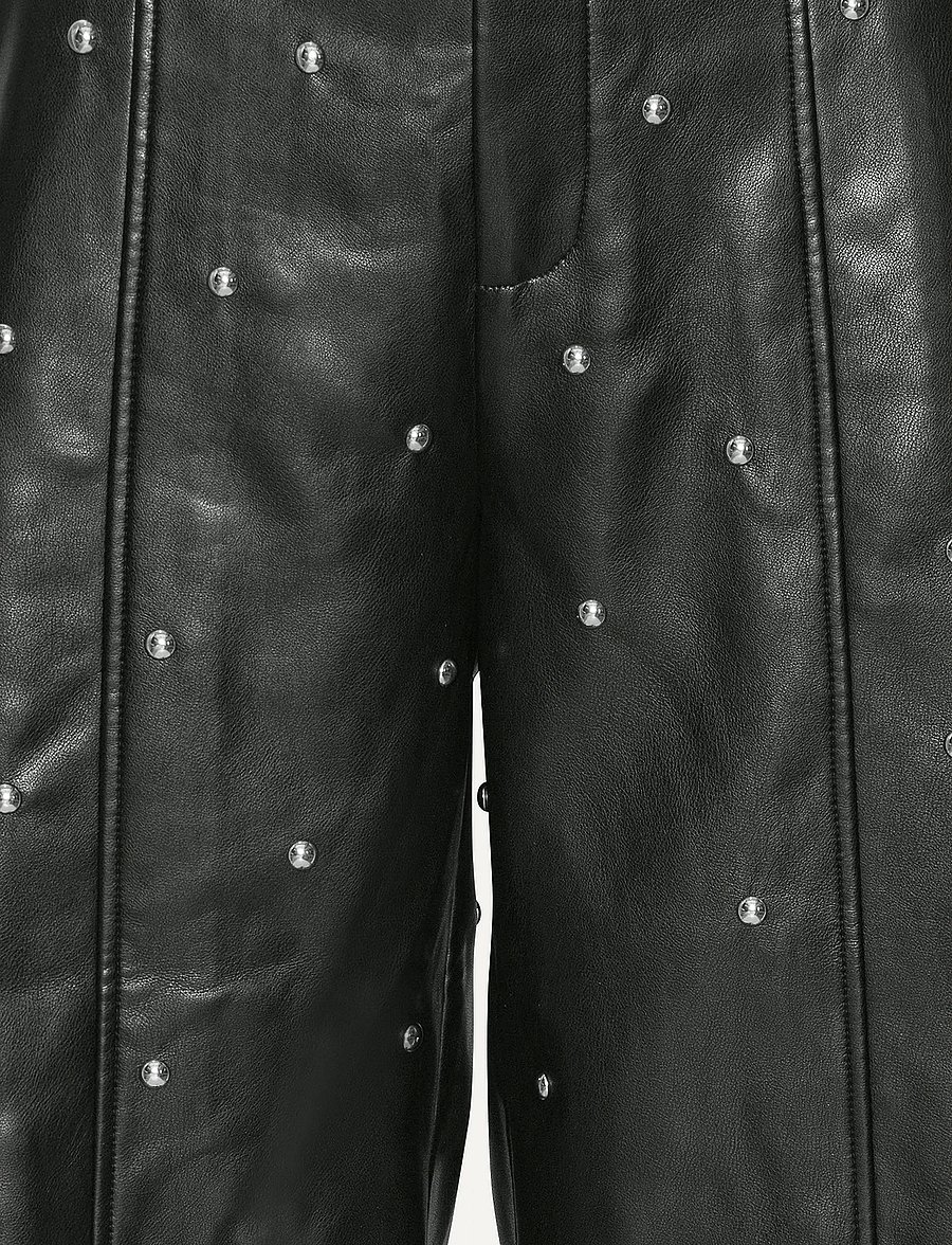 ROTATE - STUDED CARGO PANTS - hosen mit geradem bein - black - 5