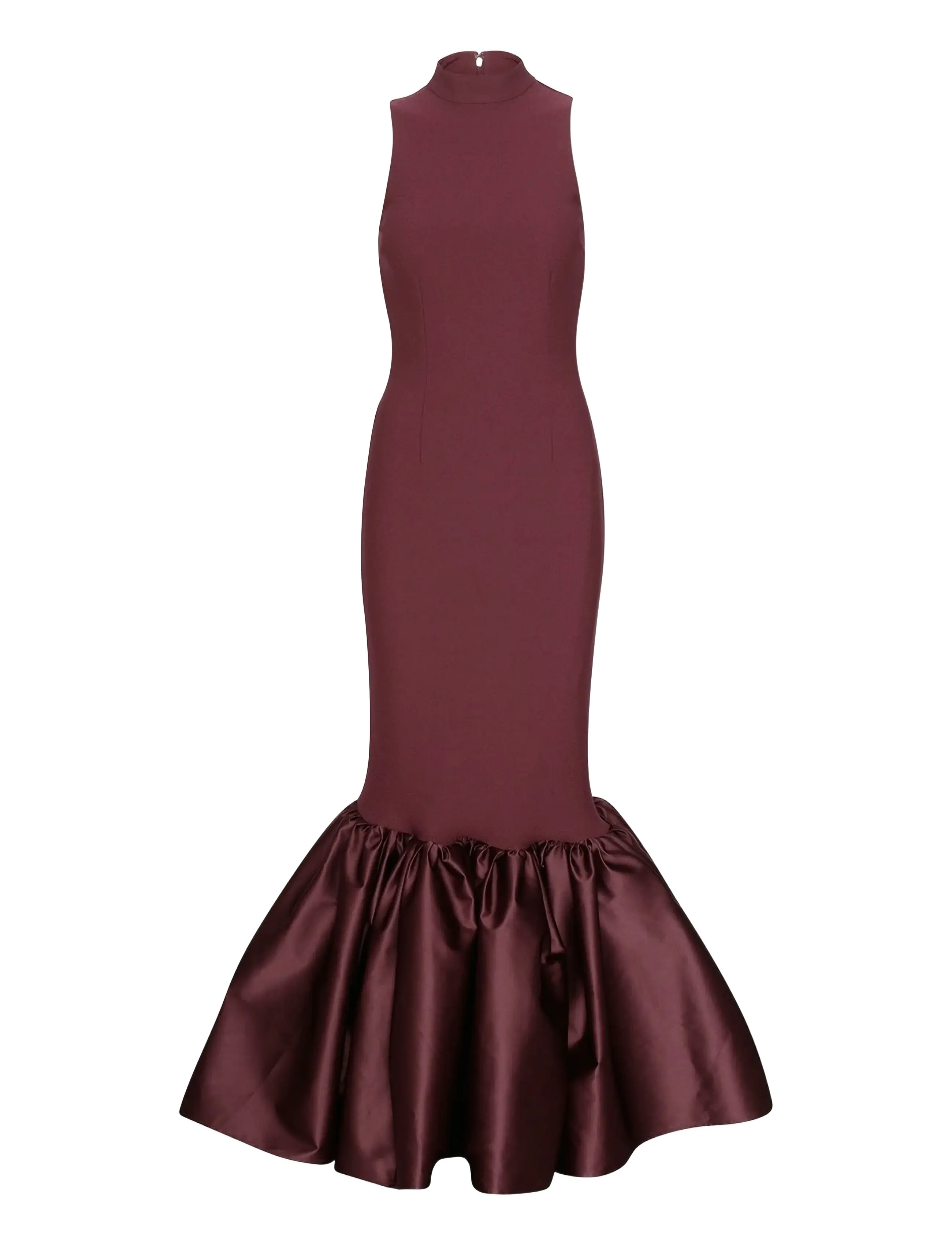 ROTATE Fitted Maxi Kleid Burgundy - 42 - Damen