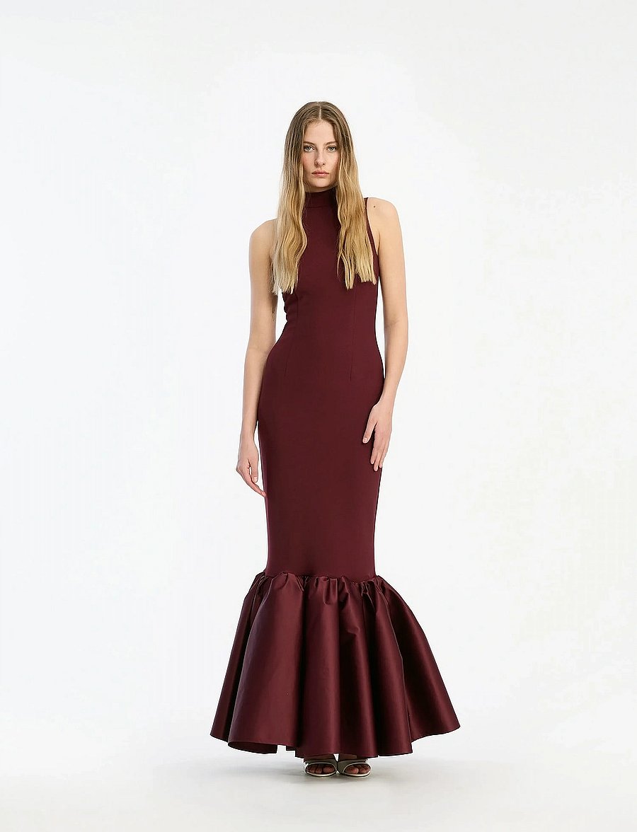 ROTATE - FITTED MAXI DRESS - evening dresses - zinfandel - 0