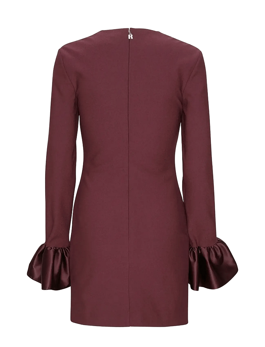 ROTATE - FRILL SLEEVED MINI DRESS - festkjoler - zinfandel - 2