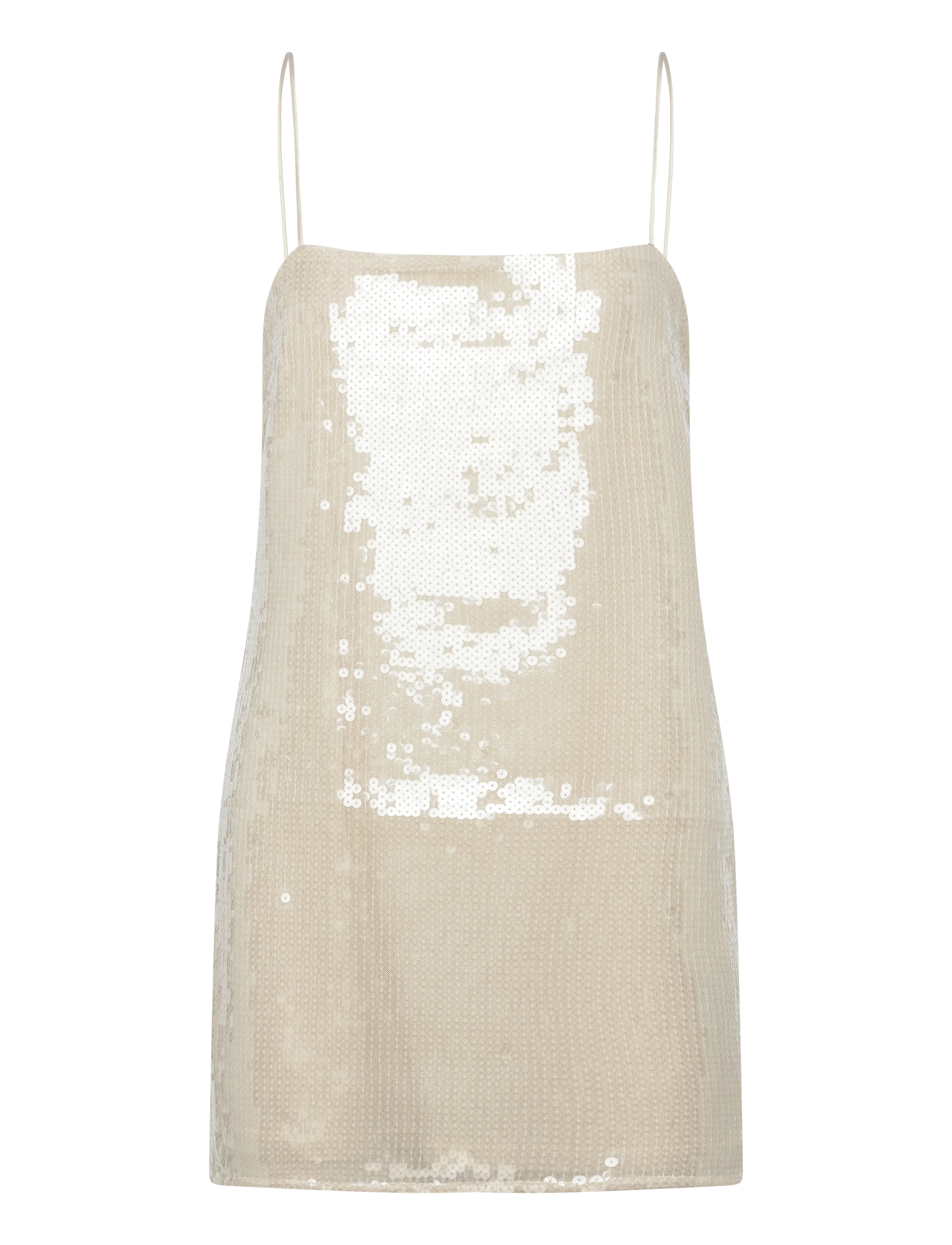 SEQUIN MINI DRESS - EGRET