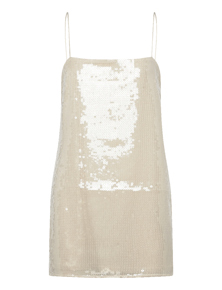 ROTATE - SEQUIN MINI DRESS - egret - 0