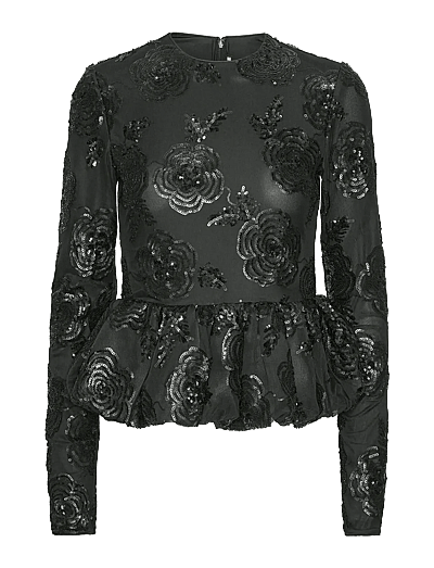 Sequins Ls Bubble Top - LangæRmede Toppe