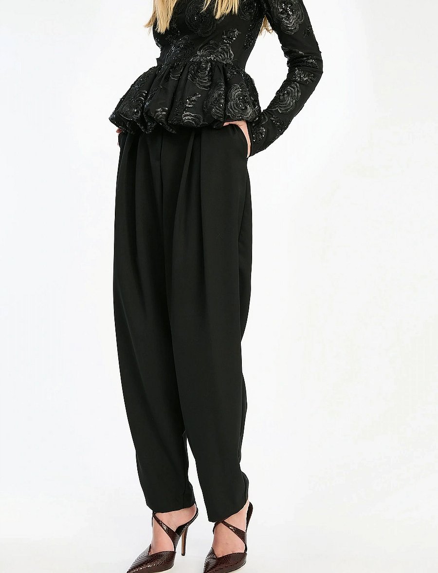ROTATE - SEQUINS LS BUBBLE TOP - langermede bluser - black - 4
