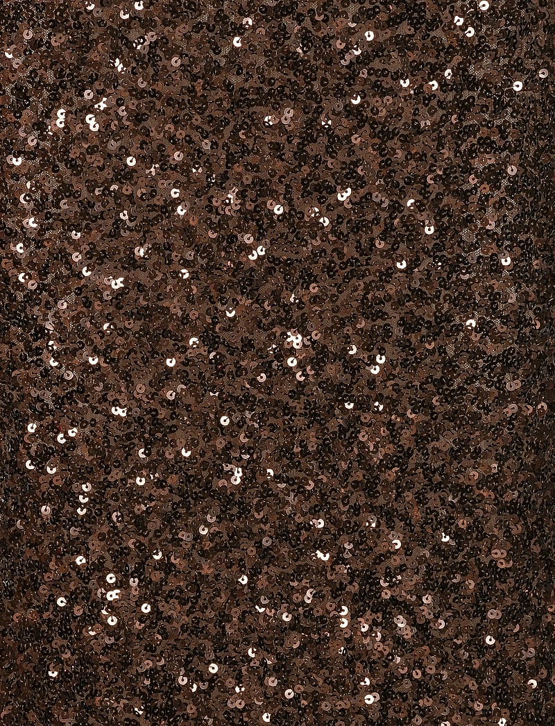 ROTATE Birger Christensen - SEQUINS MIDI V-NECK DRESS - pailletkjoler - chicory coffee - 5